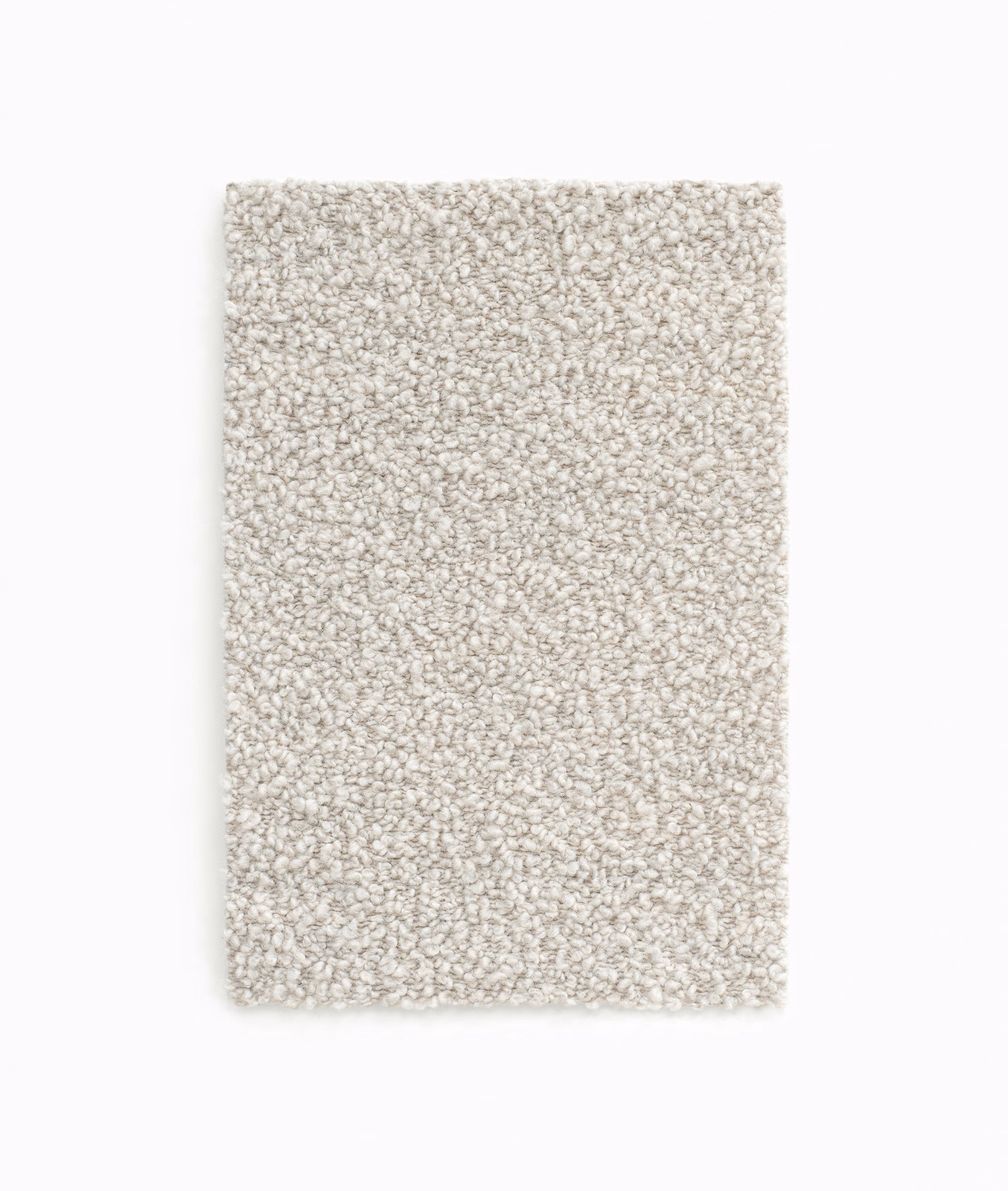 Pale greige Nimbus Nuvola swatch with dense flecked bouclé loops