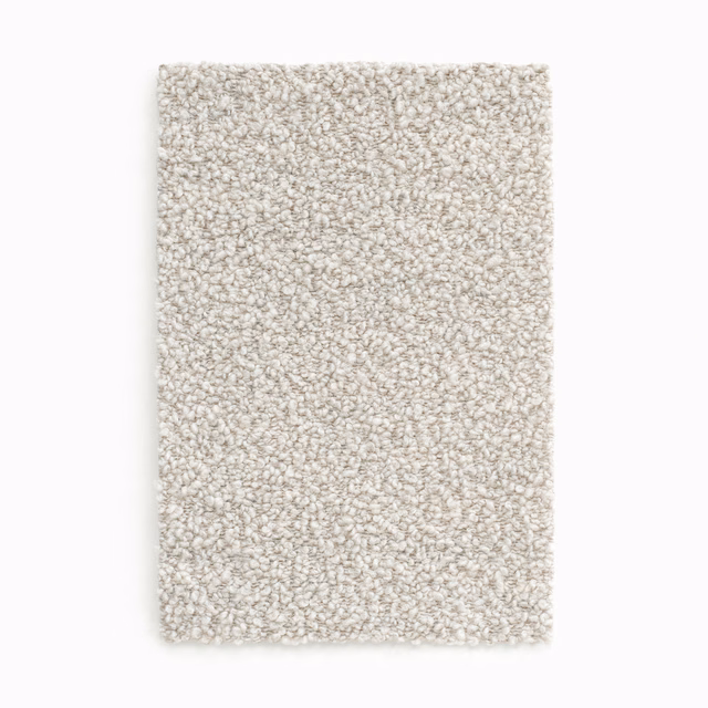 Pale greige Nimbus Nuvola swatch with dense flecked bouclé loops