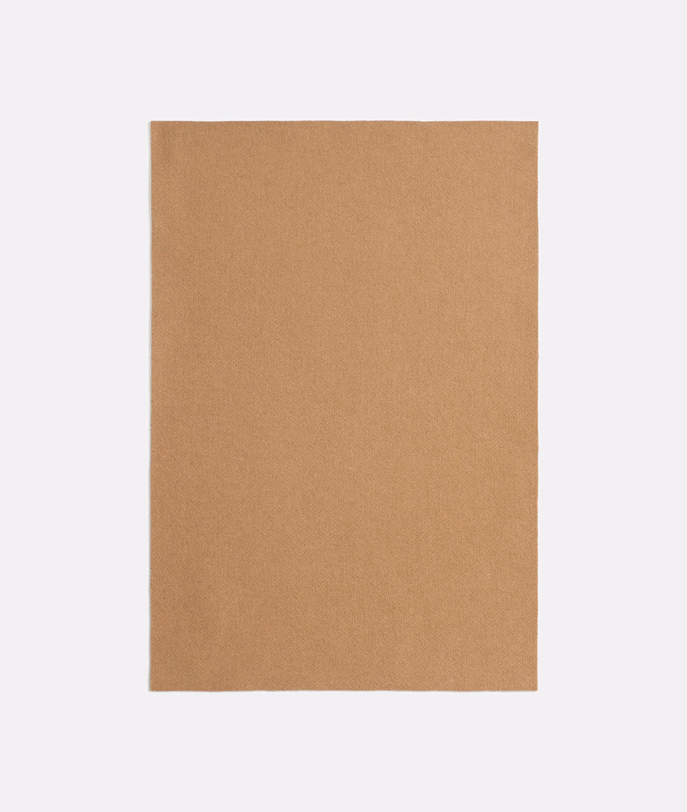 Warm camel-tan textile swatch with a fine, even matte surface and no visible motif