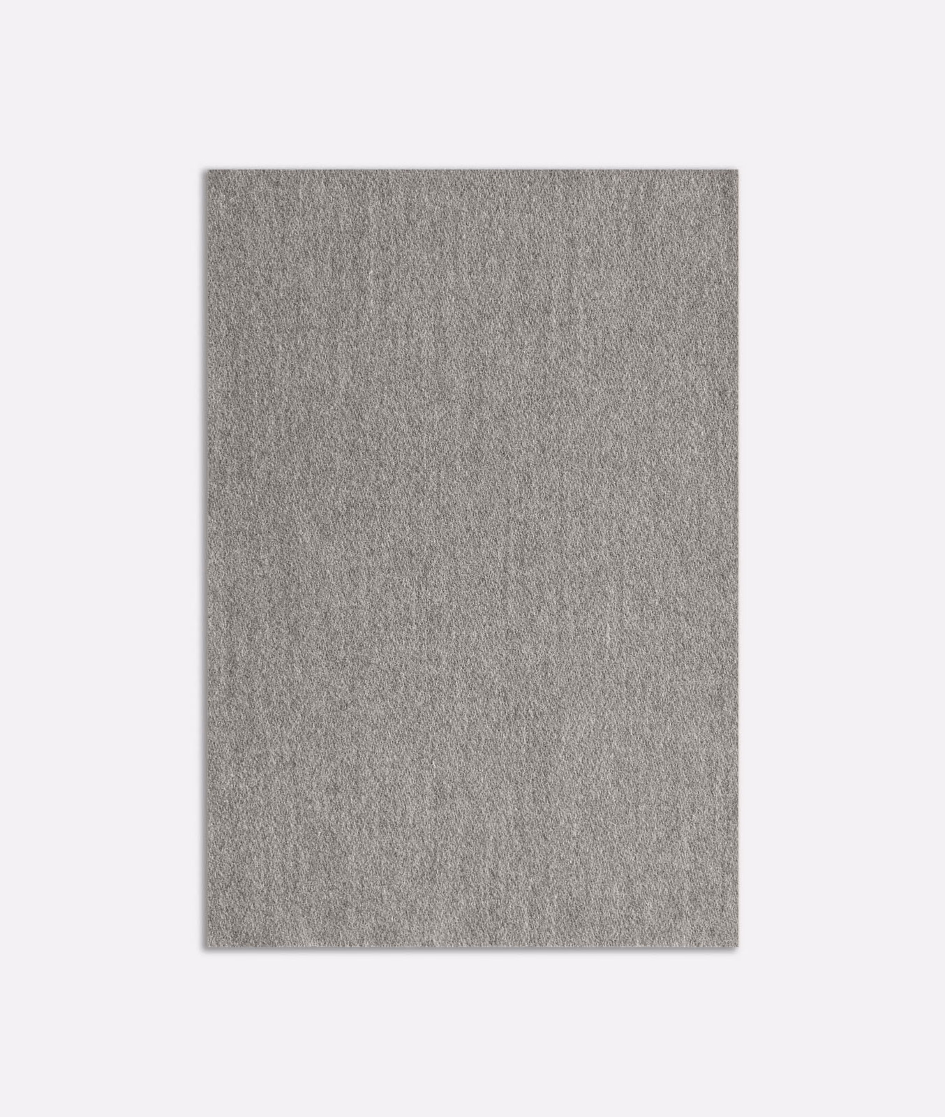 Ash-grey textile swatch with fine vertical lines and a softly mottled woven surface