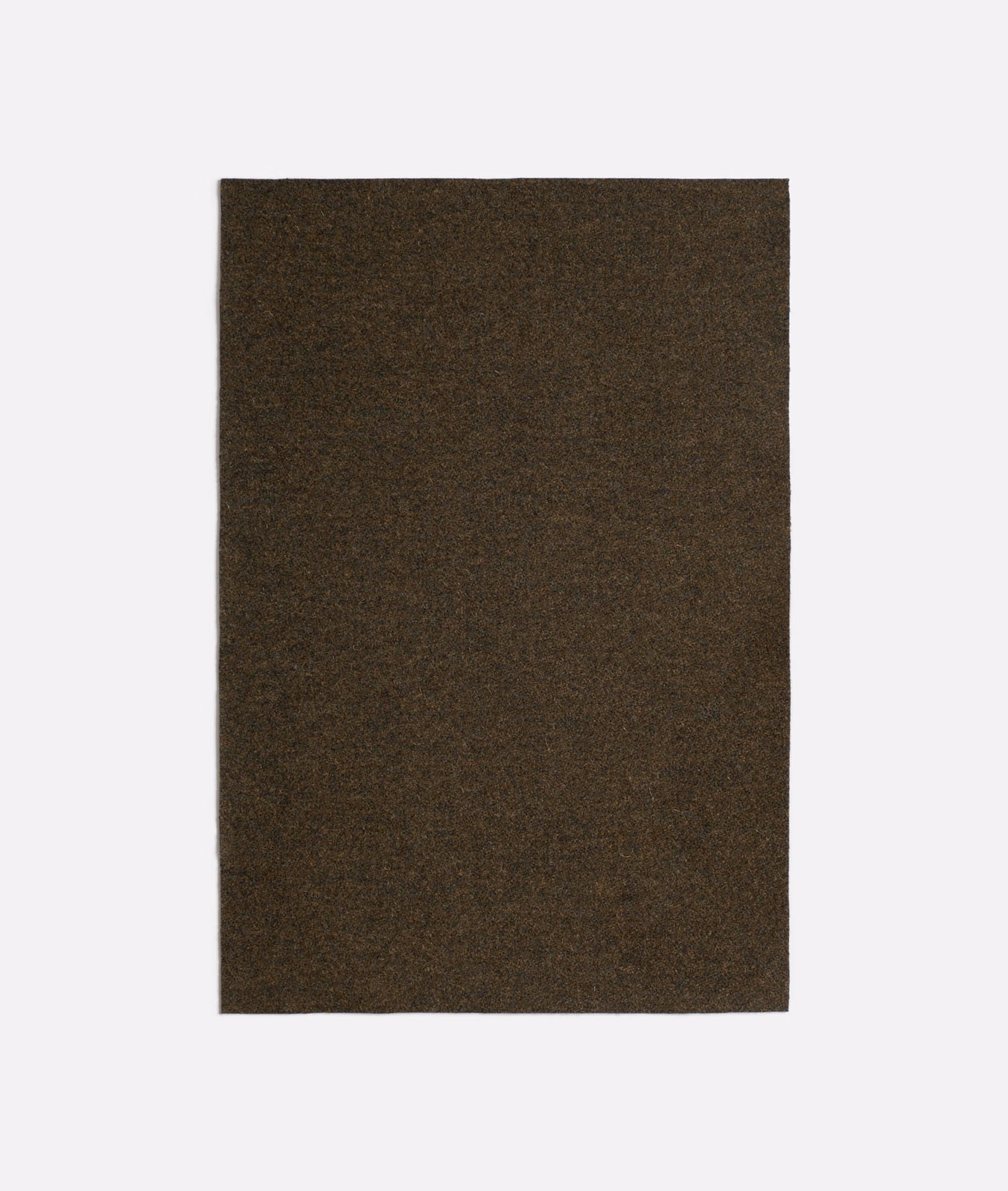 Deep olive-brown plain textile with a soft, close fleeced surface
