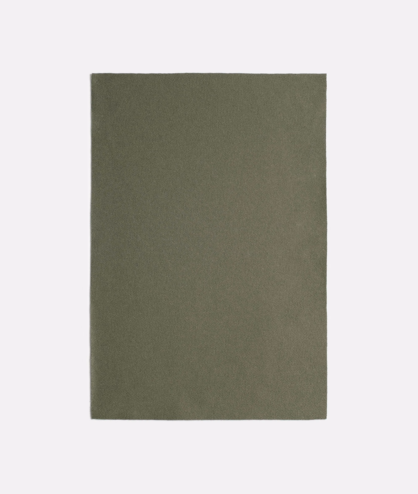 Muted military olive upholstery swatch with a fine, softly mottled woven texture