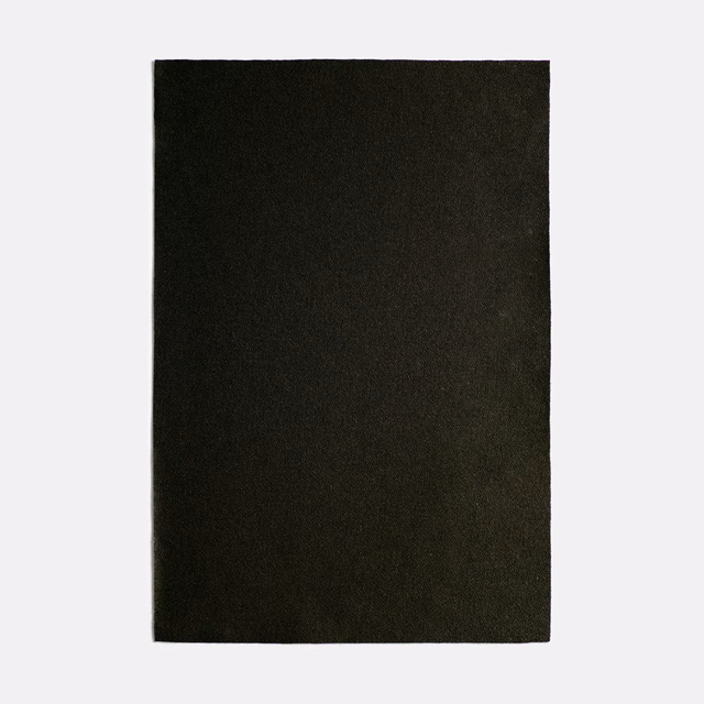 Near-black moss olive upholstery swatch with a dense, subtly mottled matte texture
