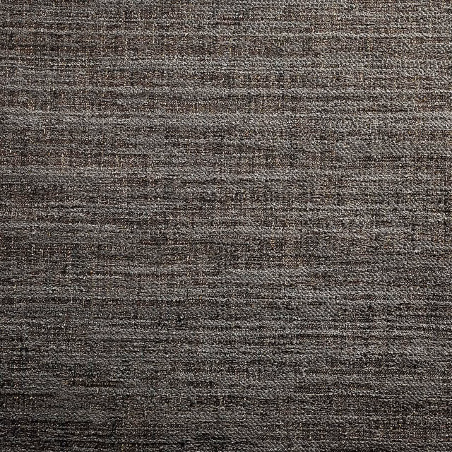 Dark charcoal-brown Samsara weave with fine horizontal striations and peppered tonal flecks
