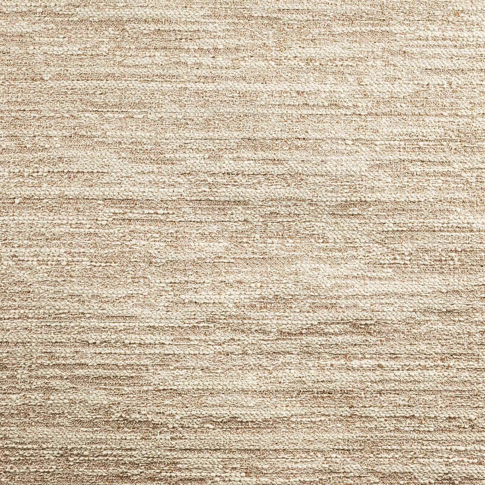 Pale blush-beige upholstery weave with horizontal slubs and fine flecked texture