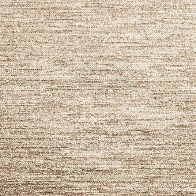 Pale blush-beige upholstery weave with horizontal slubs and fine flecked texture
