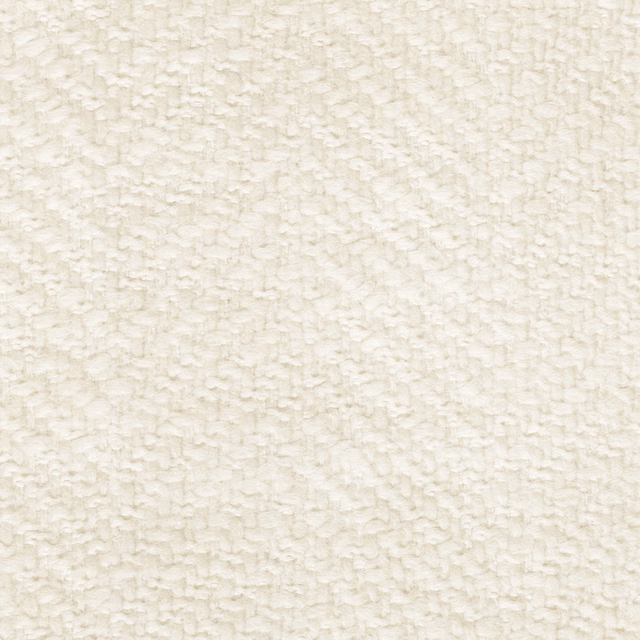 Close-up of Polar White fabric with an irregular ivory-white nubby weave