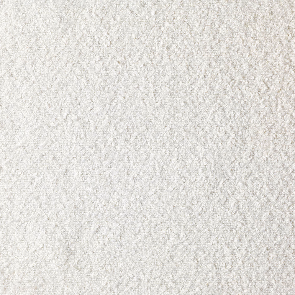 Close-up of pale snowy ivory fabric with a soft, nubby flecked weave