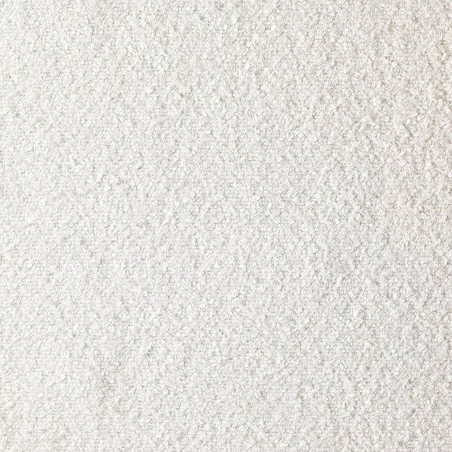 Close-up of pale snowy ivory fabric with a soft, nubby flecked weave