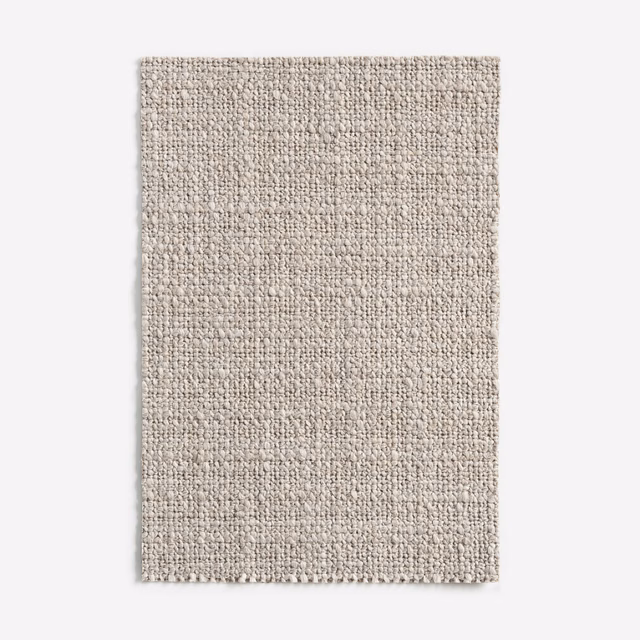 Pale greige St. Germain Lino swatch with a softly flecked, tactile weave