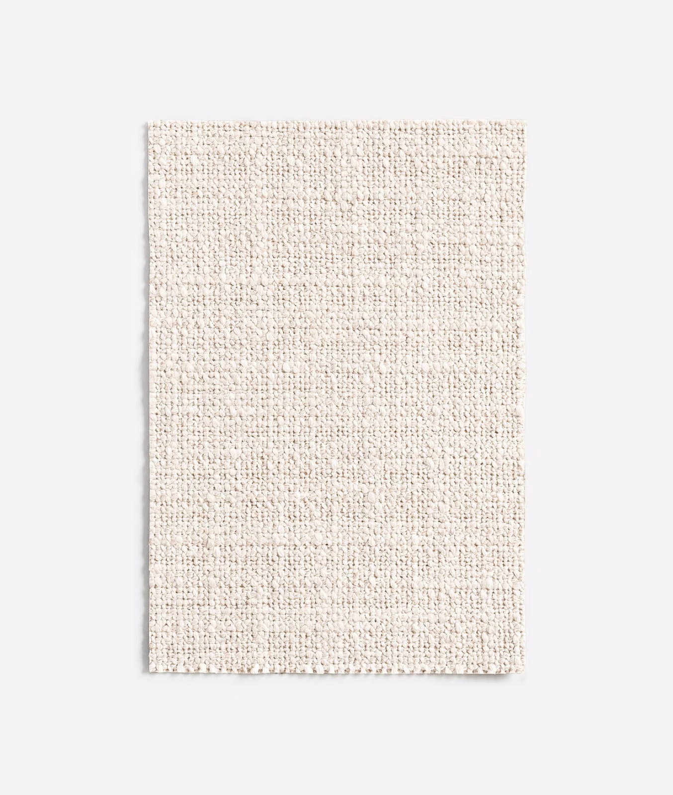 Pale natural-cream swatch with a fine, nubby woven texture and subtle beige flecks