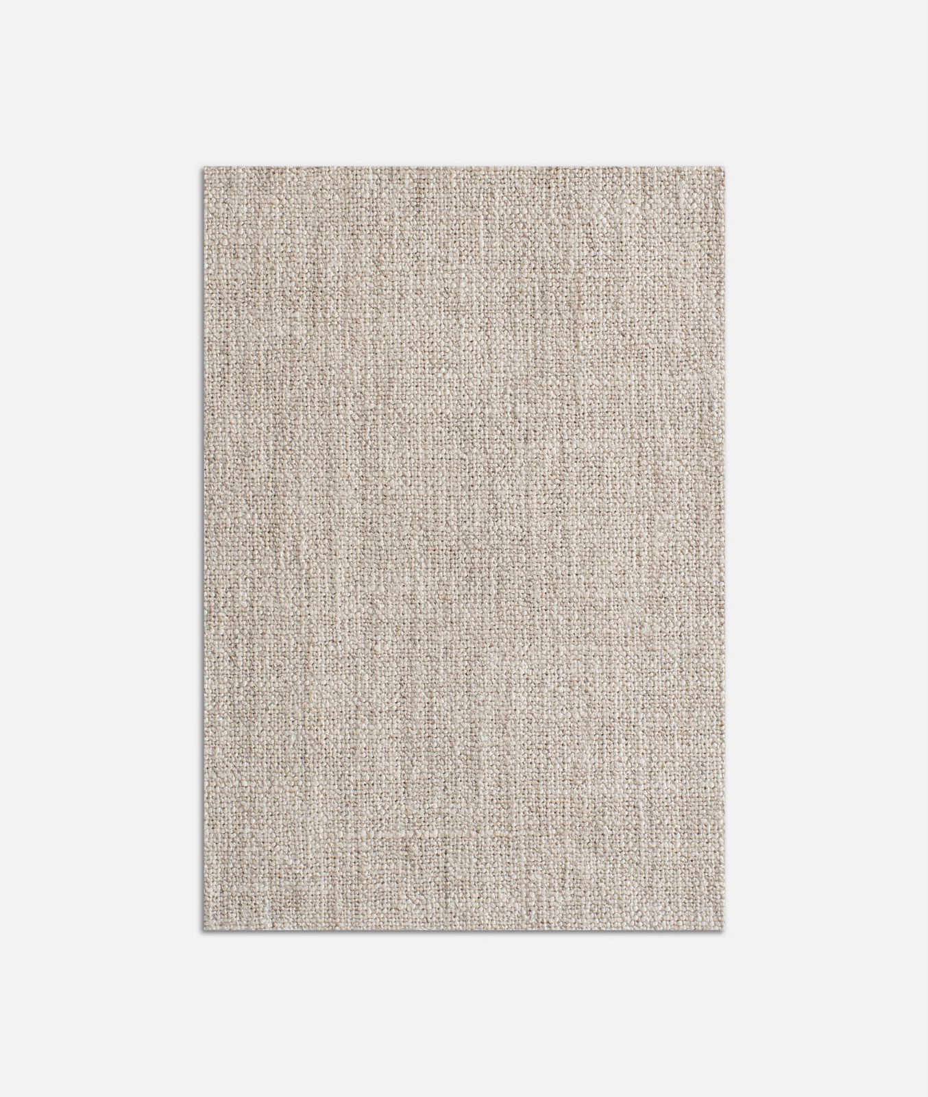 Pale greige woven swatch with a fine, irregular linen-like texture