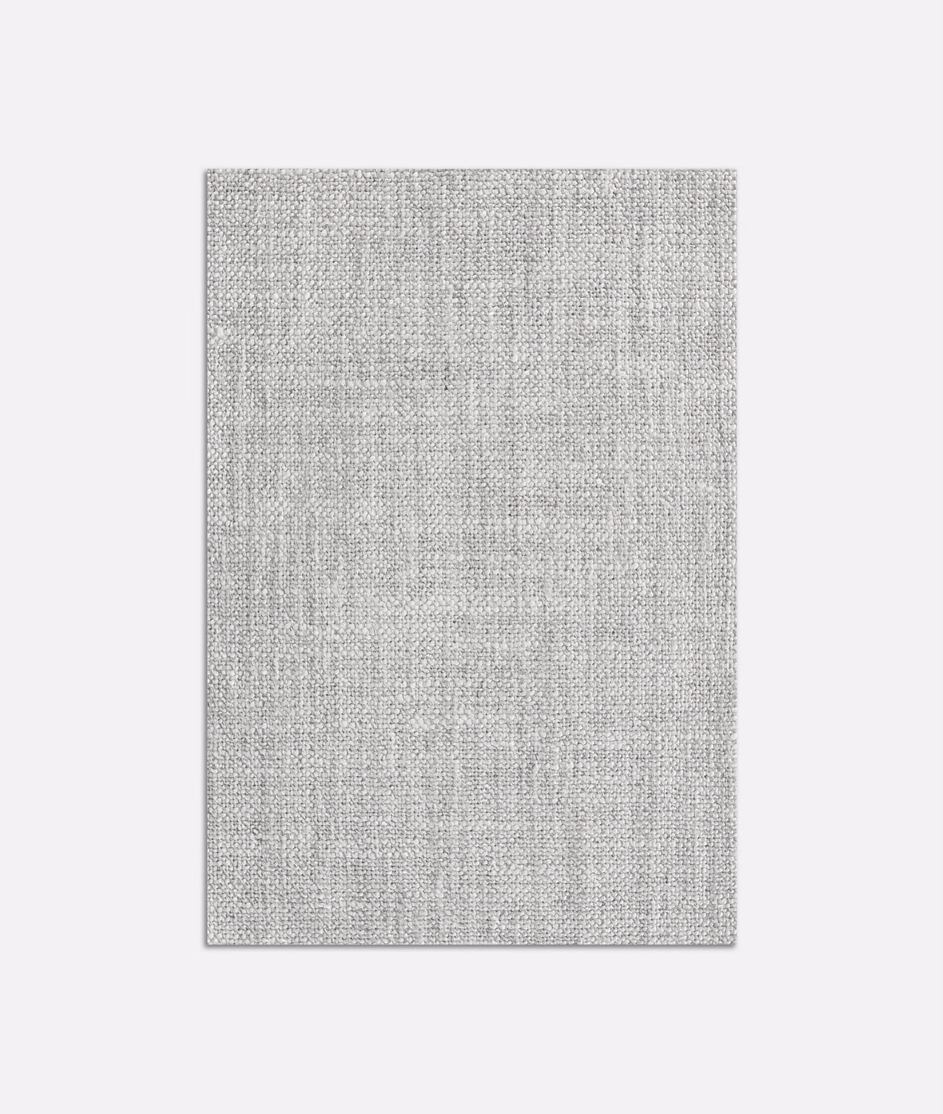 Pale pearl-grey woven fabric swatch with fine vertical tonal texture