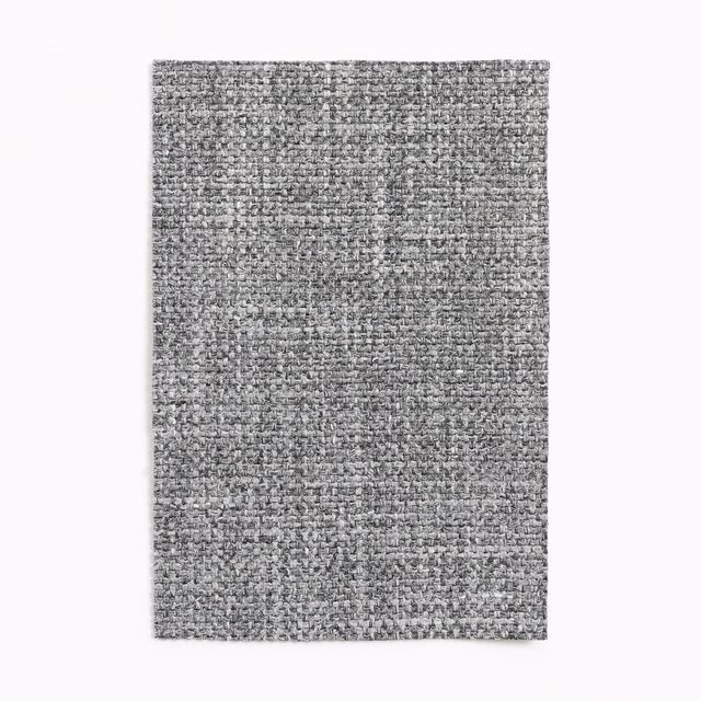 Mottled charcoal and silver-grey woven texture on Thelonious Cenere swatch