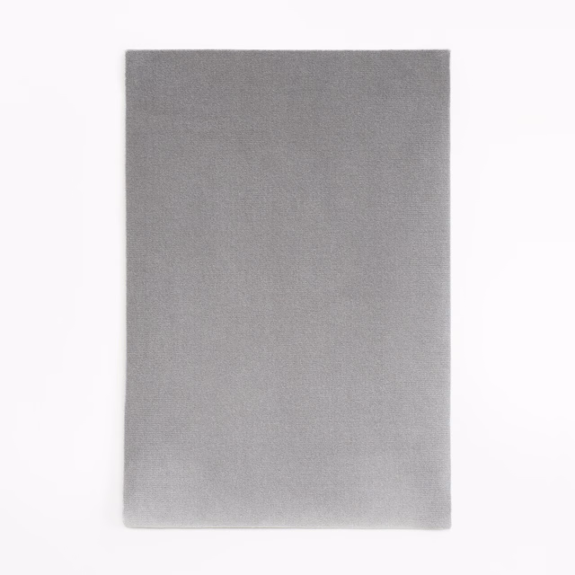 Cool silver-grey velvet swatch with a smooth, softly reflective short pile