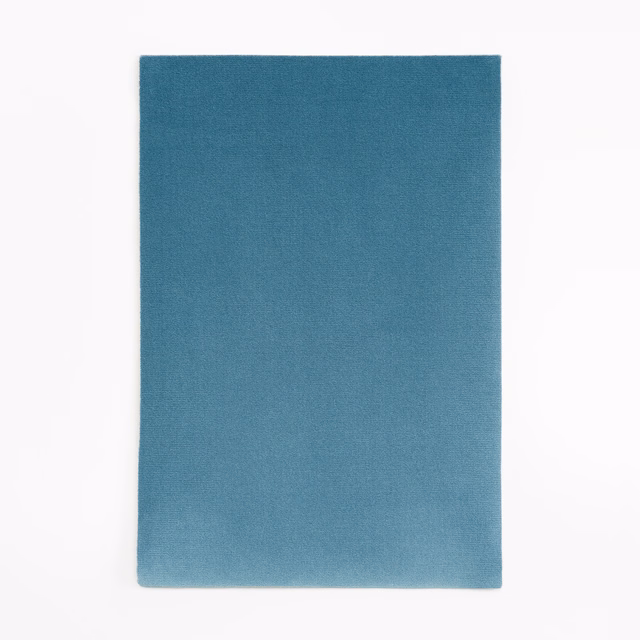 Muted avio blue-teal velvet swatch with softly shaded, light-catching nap