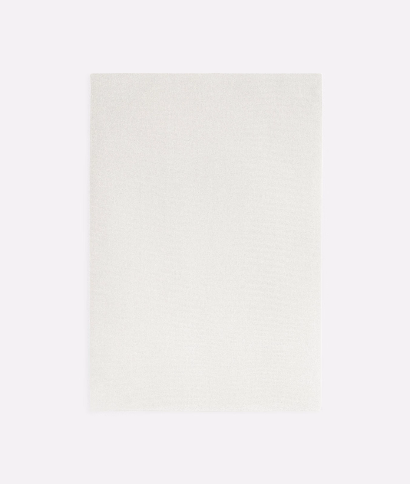 Soft ivory-white velvet swatch with a subtly brushed, lightly textured surface