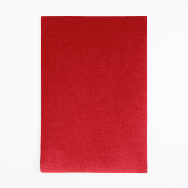 Deep Bordeaux red velvet swatch with a smooth, subtly light-catching plain pile