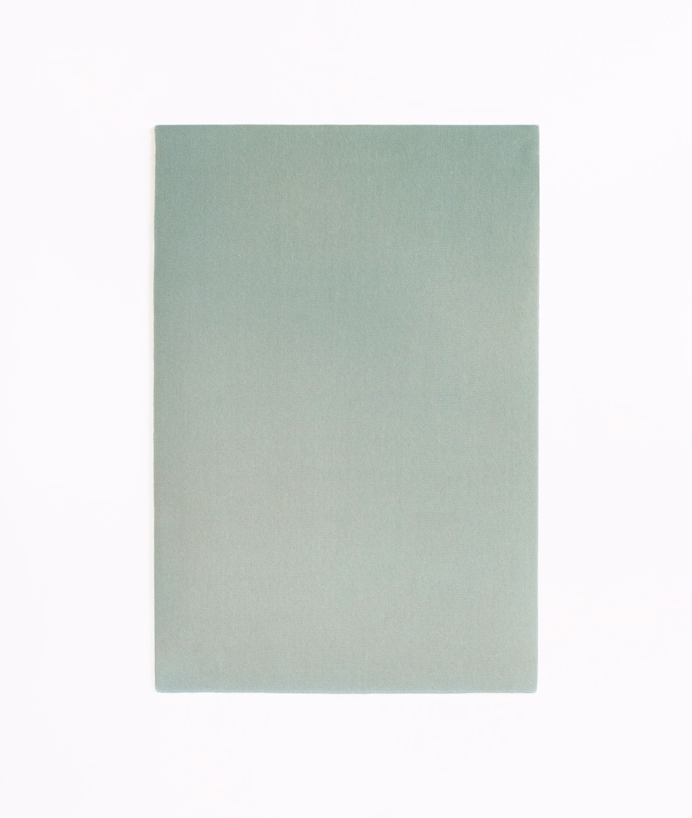 Pale seafoam teal velvet swatch with an even soft nap and subtle blue-green shading