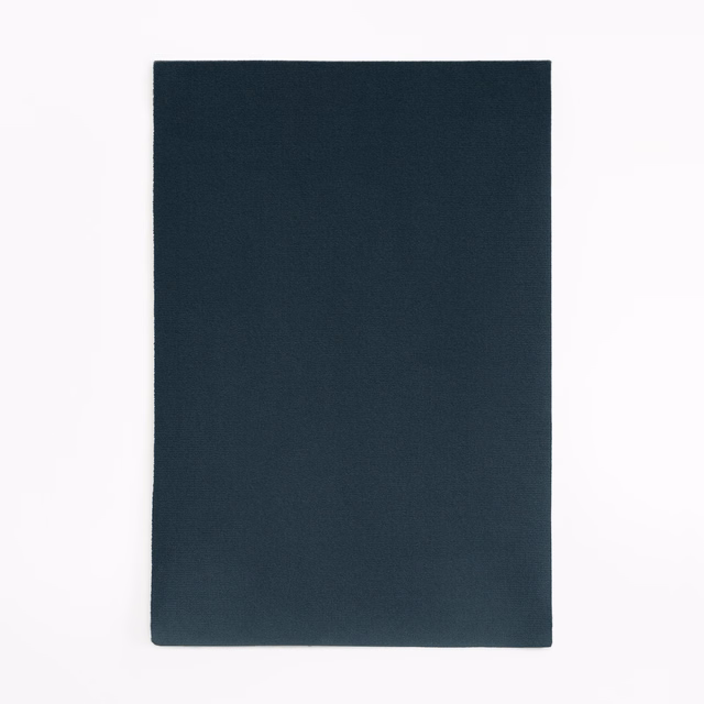 Deep blue-black velvet swatch with a subtly brushed, light-catching plain surface