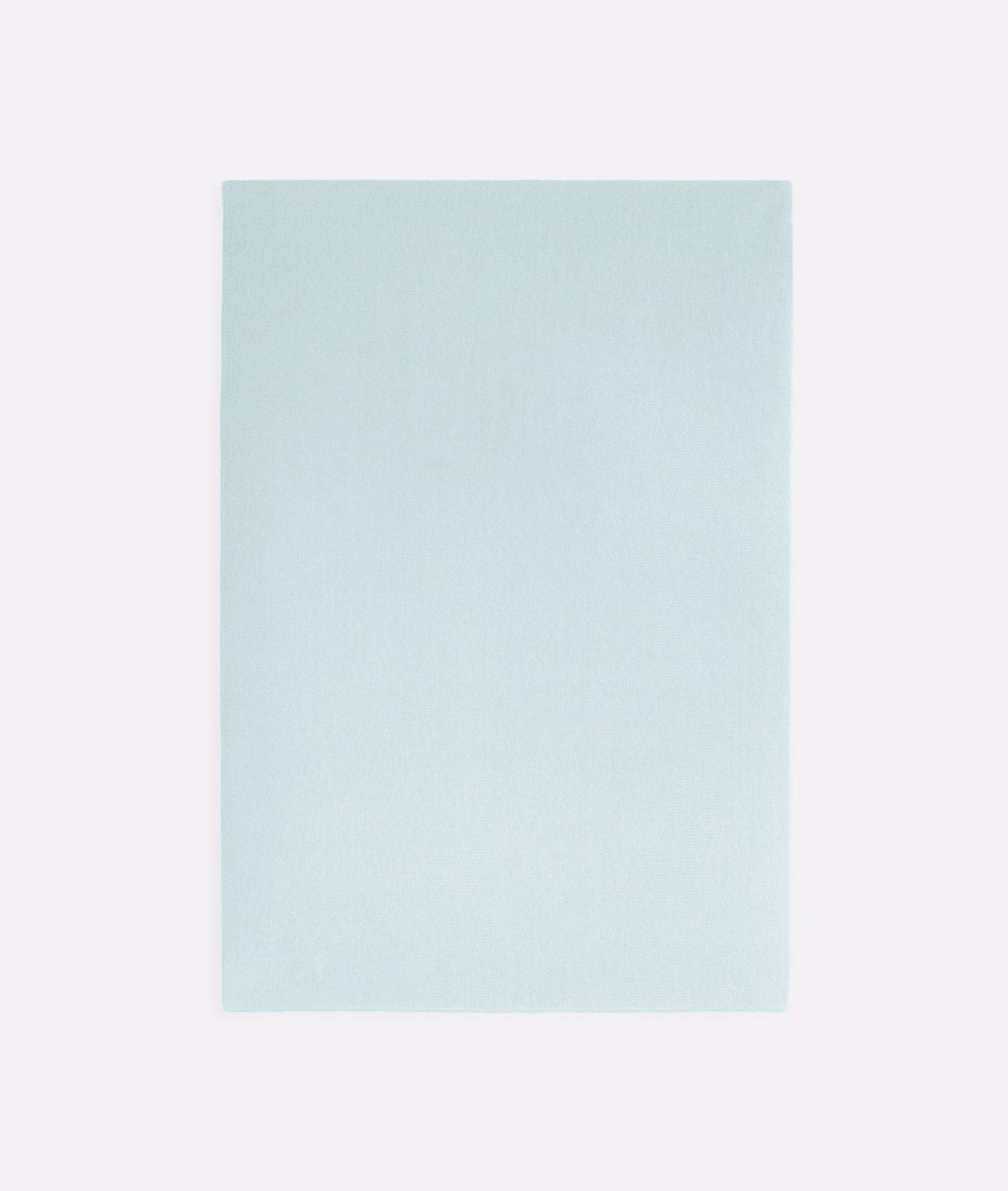 Pale icy aqua velvet swatch with a soft, even brushed nap