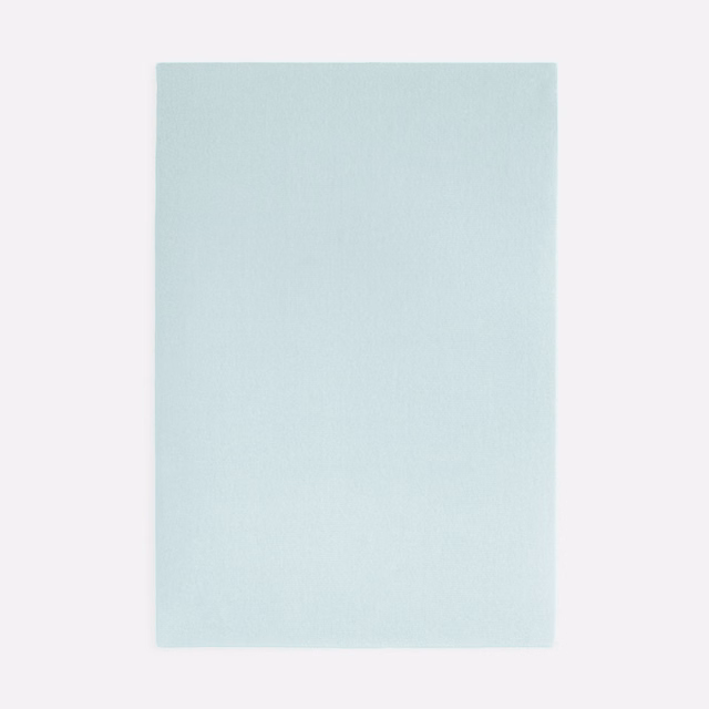 Pale icy aqua velvet swatch with a soft, even brushed nap