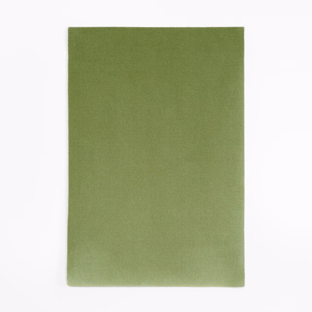 Plain olive-green velvet swatch with a soft, subtly light-catching nap