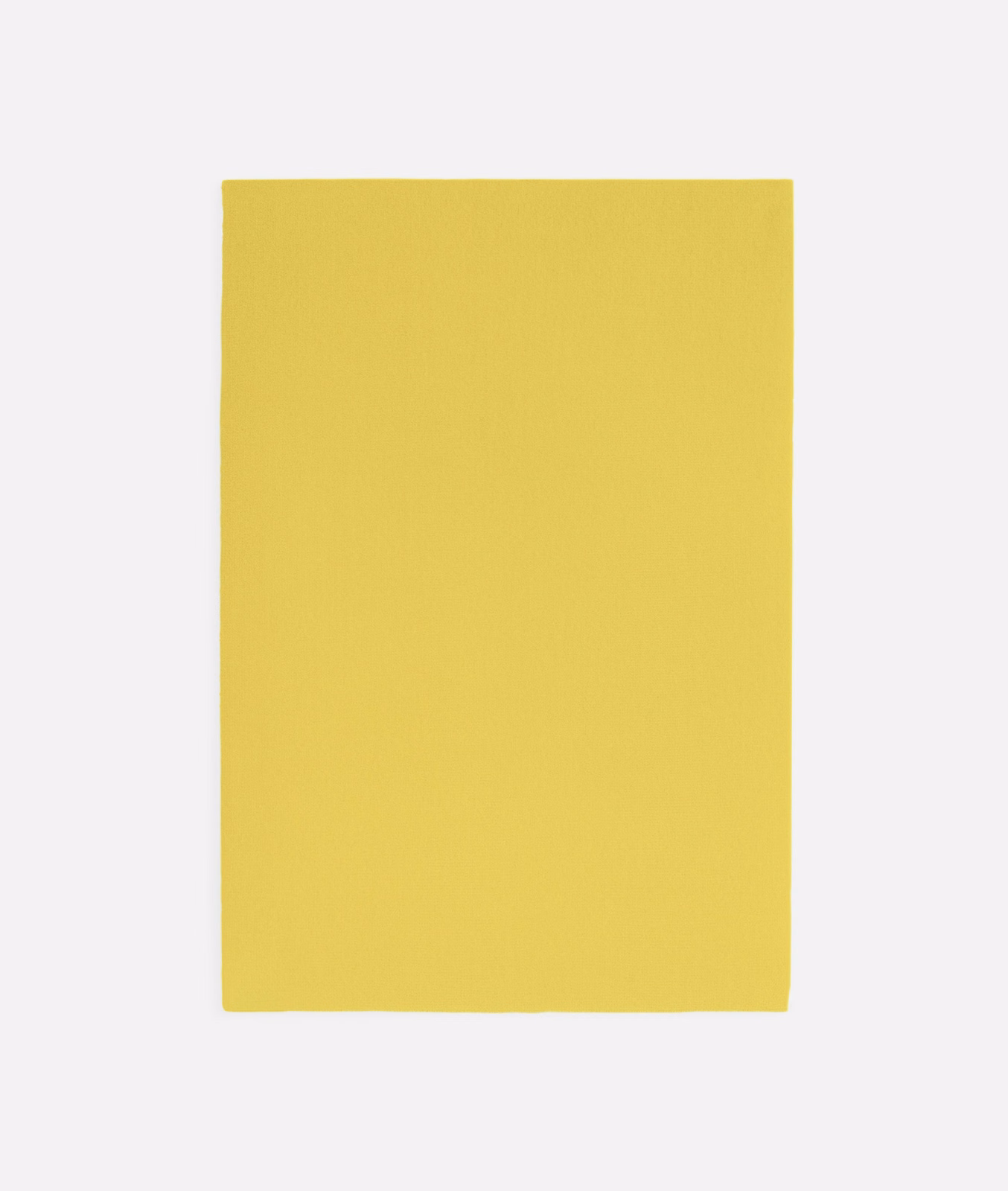 Bright lemon-yellow velvet swatch with a smooth, softly light-catching plain pile