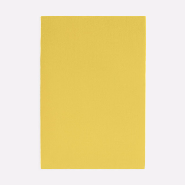 Bright lemon-yellow velvet swatch with a smooth, softly light-catching plain pile