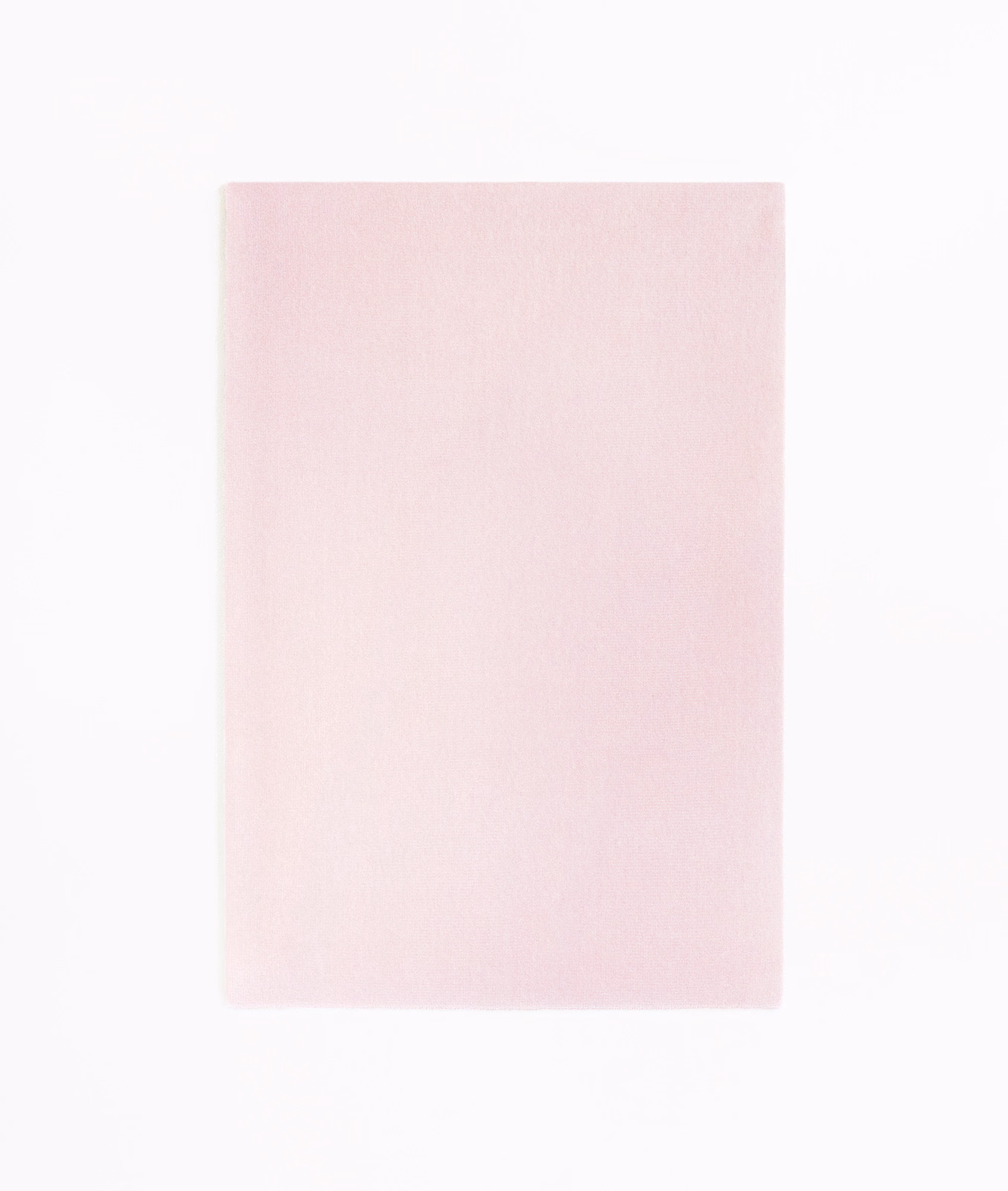 Pale blush pink velvet swatch showing a softly brushed, subtly tonal surface
