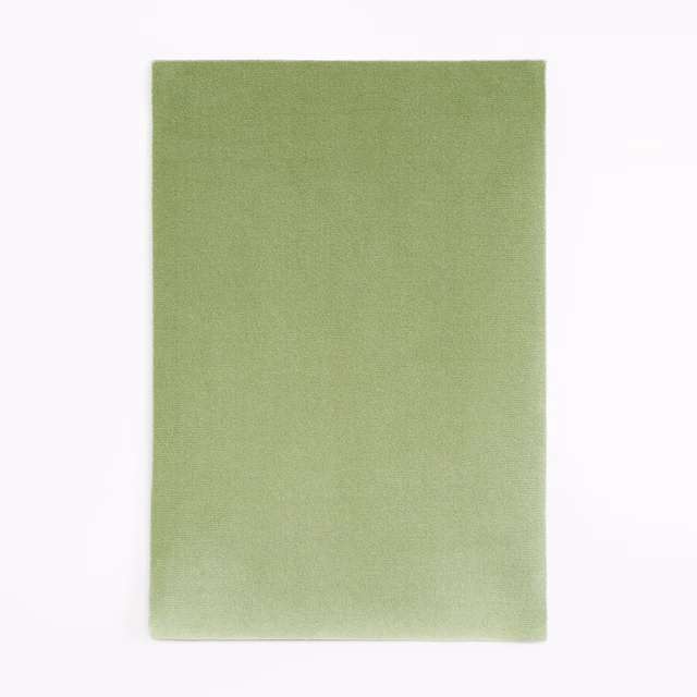 Muted sage-green velvet swatch showing soft pile and subtle tonal shading