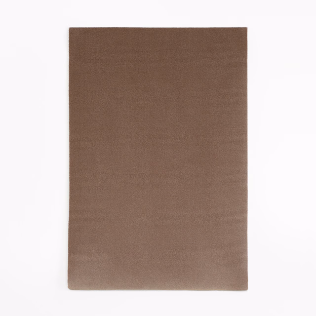 Warm taupe-brown plain velvet swatch with a softly shaded, light-catching nap