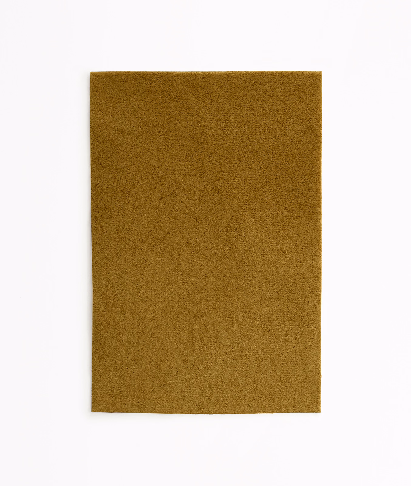 Warm ochre-gold velvet swatch with a softly shaded plain pile