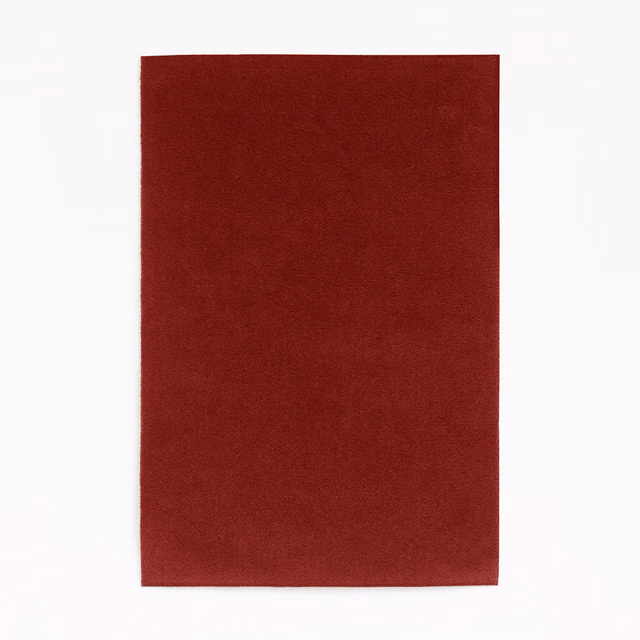 Deep garnet red velvet swatch with a softly shifting brushed nap