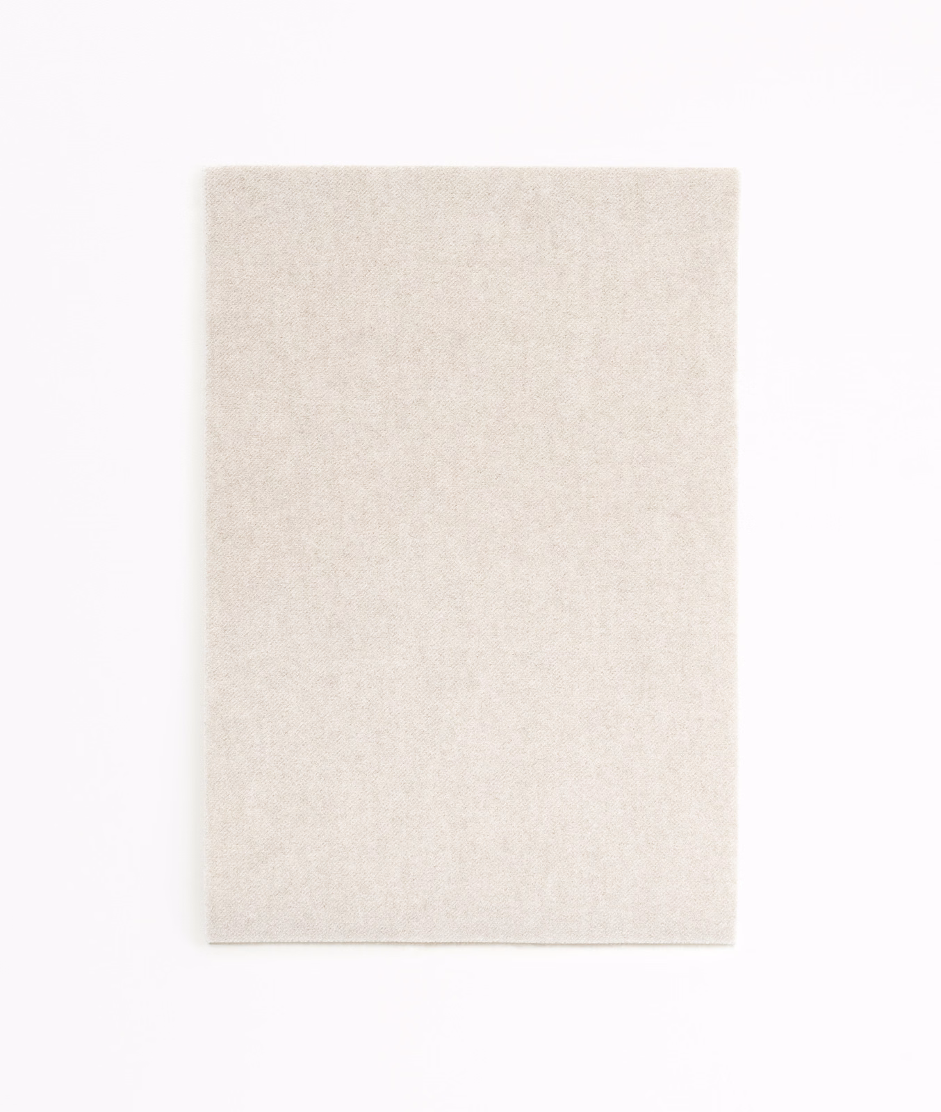 Pale ivory velvet swatch with a softly mottled, fine melange texture