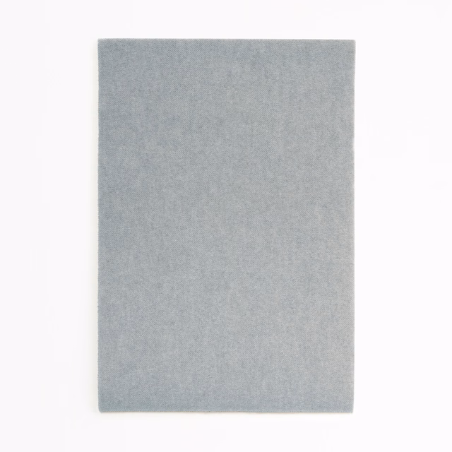 Pale icy blue-grey velvet with a finely mottled, softly reflective surface.