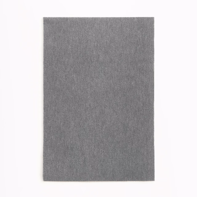 Cool plomb-grey velvet with fine melange and subtly vertical surface texture