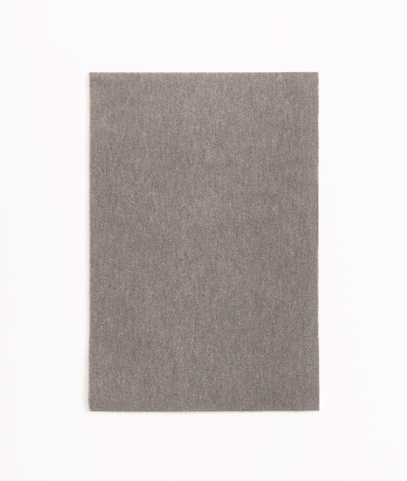 Warm stone taupe-grey velvet with a softly mottled, low-pile surface