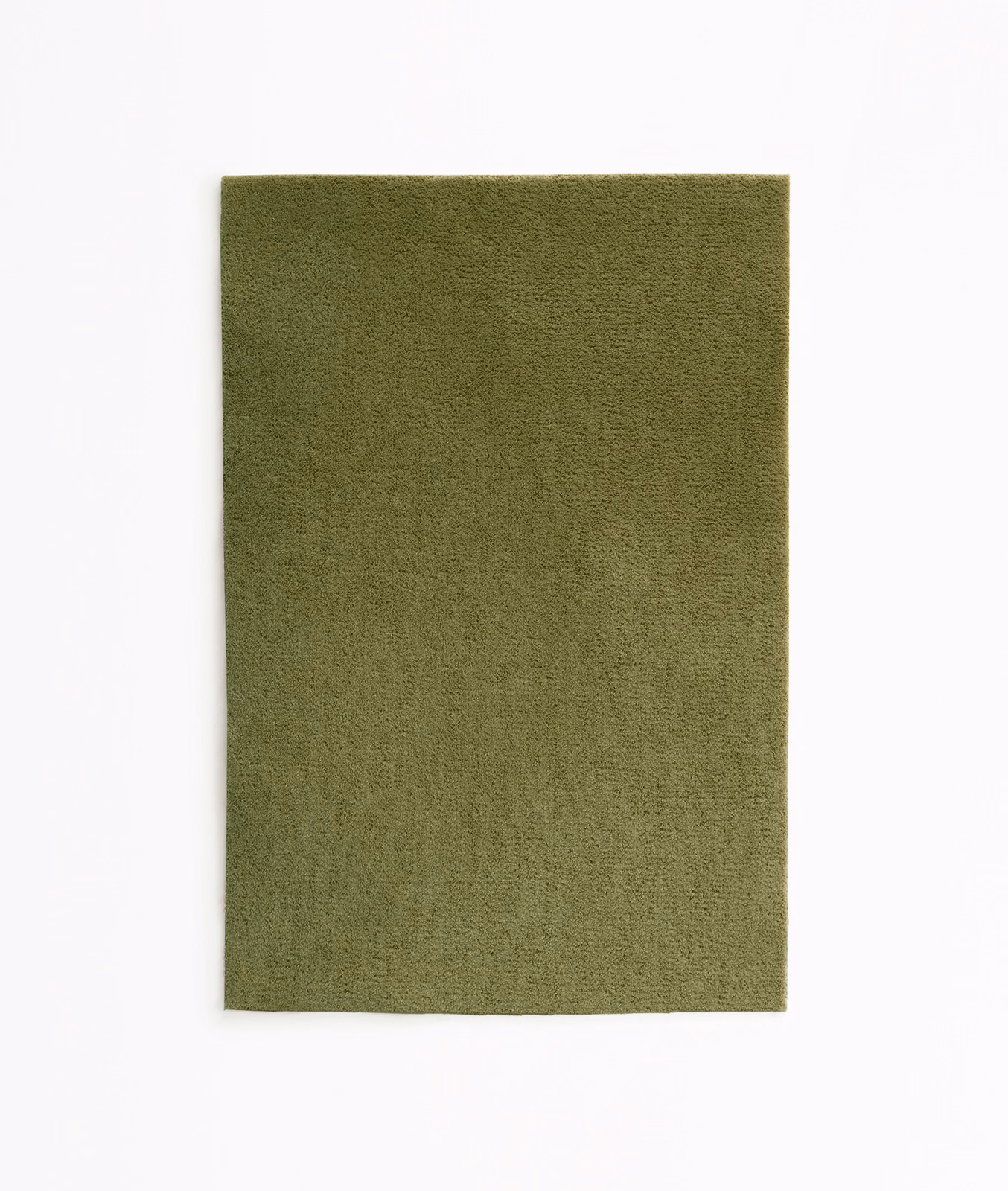 Muted olive-green velvet swatch showing short pile and subtle directional shading