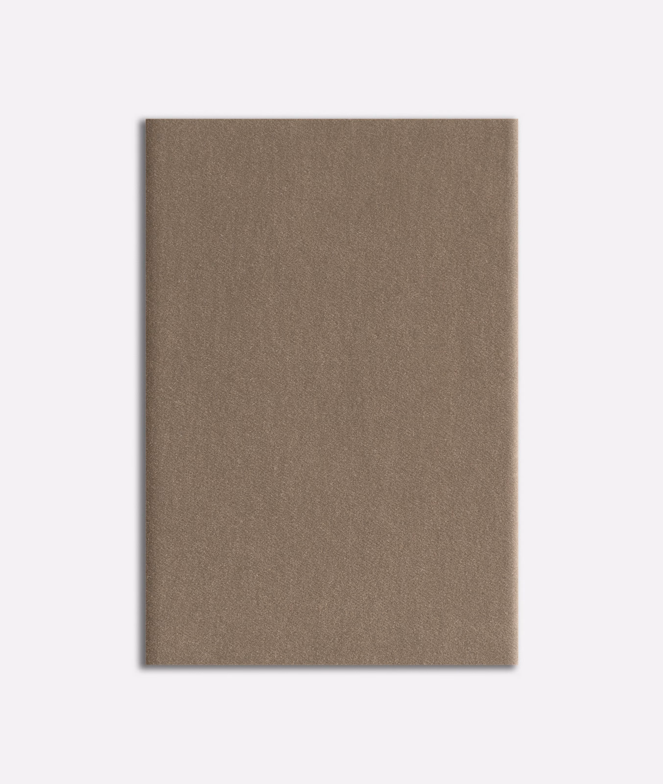 Muted taupe-brown velvet swatch with a softly directional, low-contrast pile