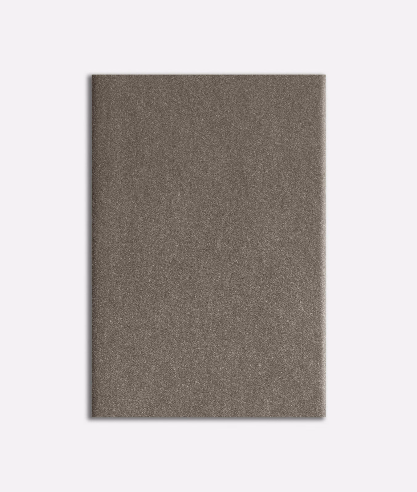 Taupe-grey velvet swatch showing a soft sheen and subtle vertical pile variation
