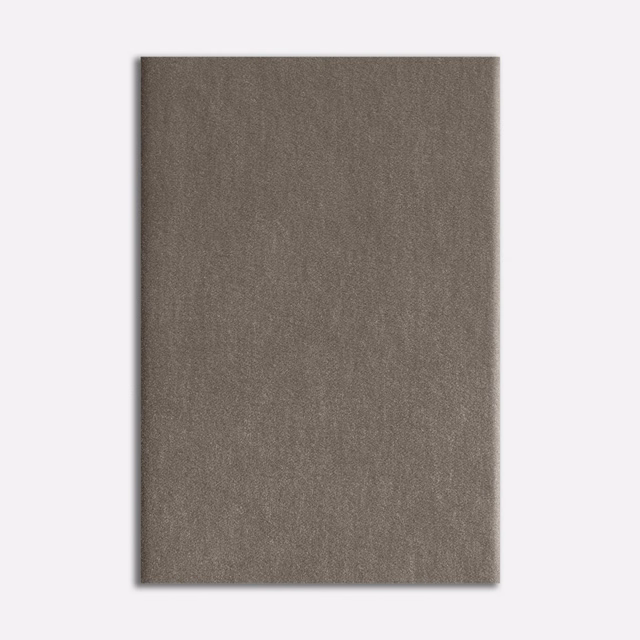 Taupe-grey velvet swatch showing a soft sheen and subtle vertical pile variation