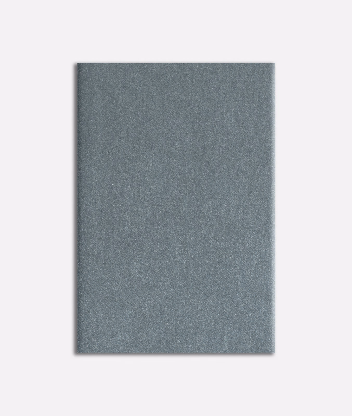 Cool blue-grey velvet swatch with a short pile and subtle vertical nap variation