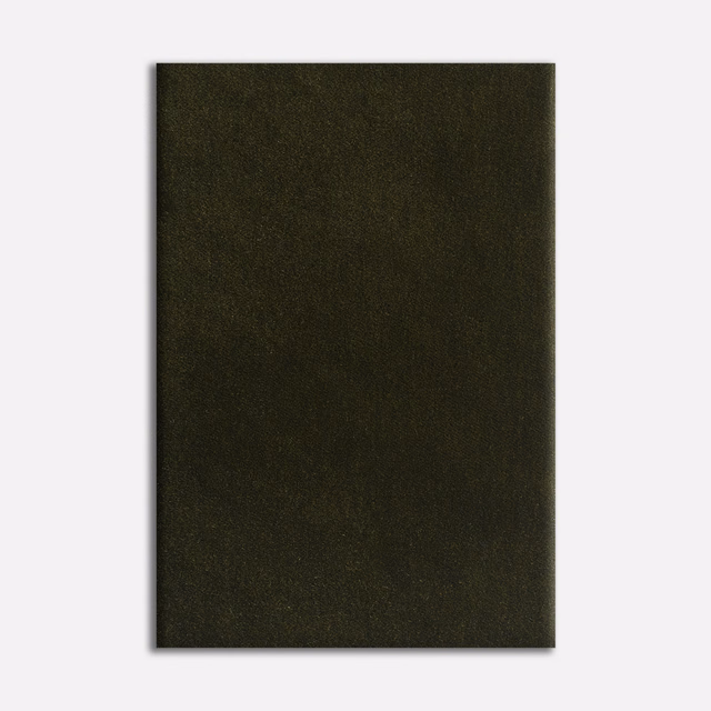Deep olive velvet swatch with a softly shifting nap and near-black shaded edges