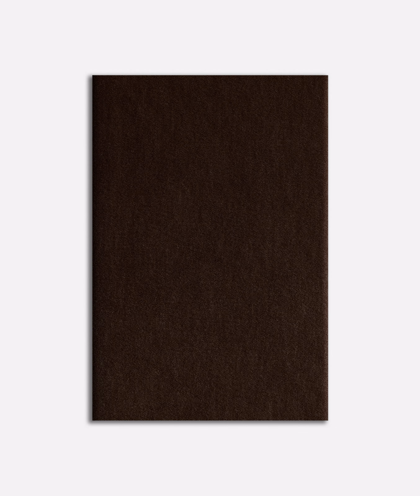Deep chocolate-brown velvet swatch with subtle nap and near-black shaded edges
