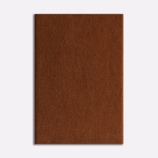 Warm russet-brown velvet swatch with subtle nap direction and soft sheen