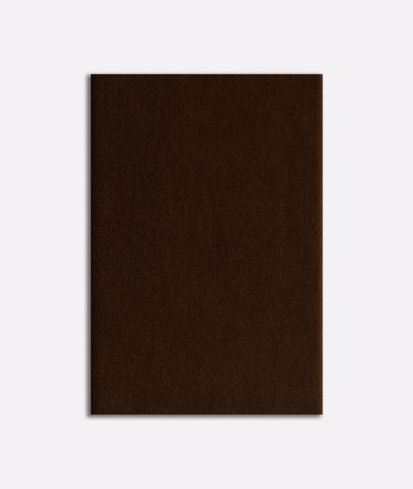 Dark tobacco-brown velvet swatch with a subtle vertical nap and muted sheen