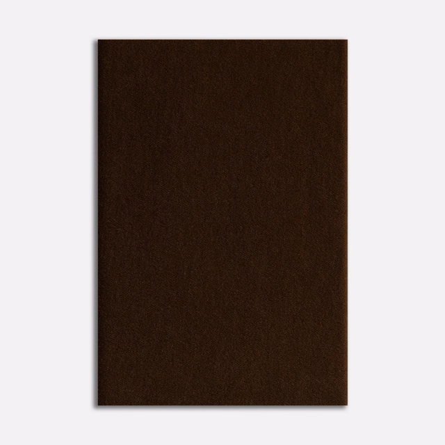 Dark tobacco-brown velvet swatch with a subtle vertical nap and muted sheen