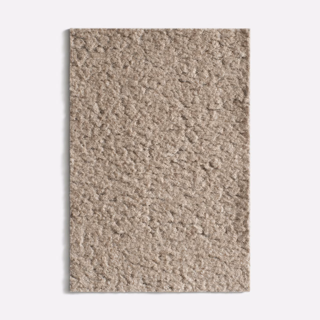 Warm taupe velvet swatch with a plush, irregularly napped surface