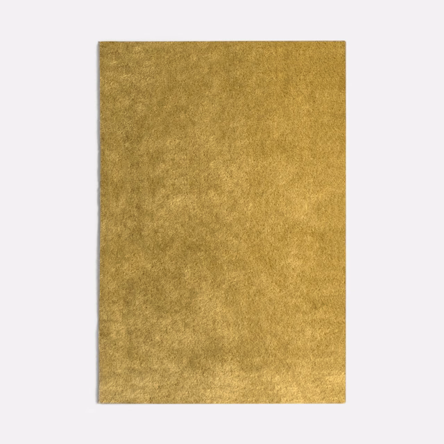 Muted golden-olive velvet swatch with softly mottled, light-catching pile